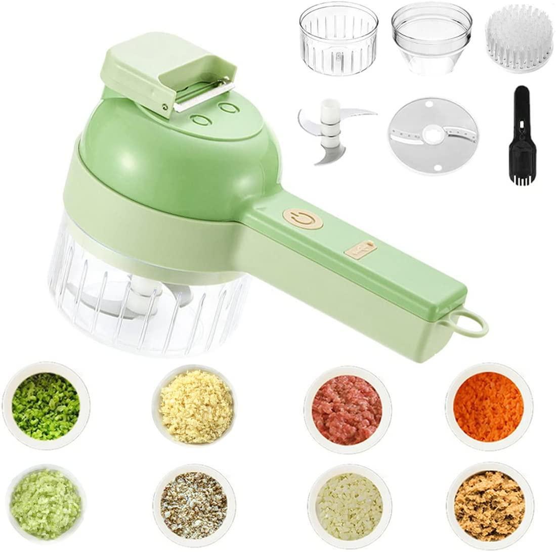 🥕 4-in-1 Electric Vegetable Cutter Set — Chop, Slice & Mix in Seconds! ⚡